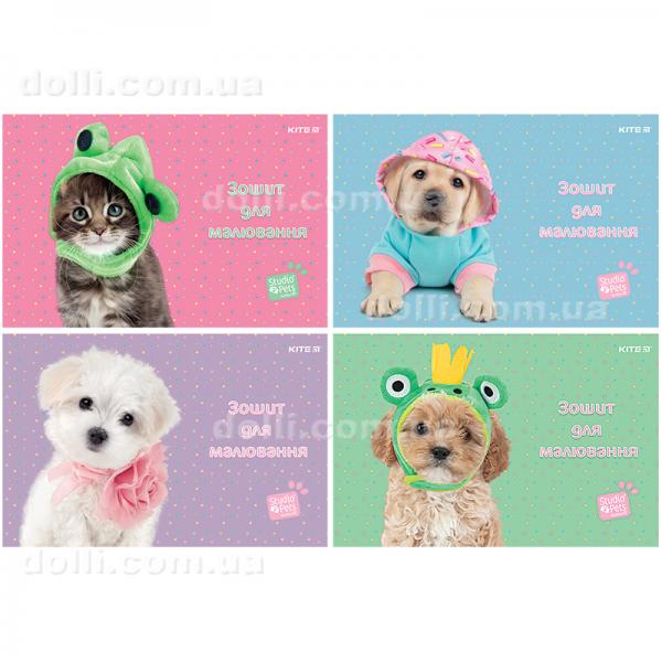Тетрадь для рисования Kite Studio Pets SP24-242, 24 листа