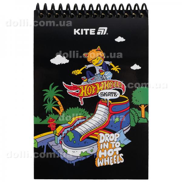 Блокнот пластиковый Kite Hot Wheels Skate HW25-196-2, А6, 48 листов, нелинованный
