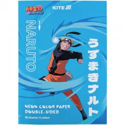 Папір кольоровий неоновий Kite Naruto NR24-252, A4