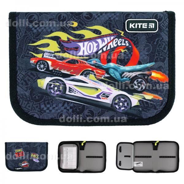 Пенал без наповнення Kite Hot Wheels HW24-621, 1 відділення, 1 відворот