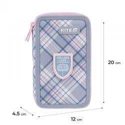 Пенал без наповнення Kite College Line Girl K25-623-1, 2 відділення