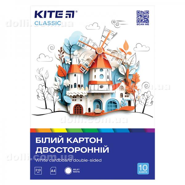 Картон белый Kite Classic K-254, A4, 10 листов