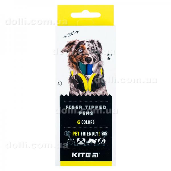 Фломастери Kite Dogs K22-446, 6 кольорів