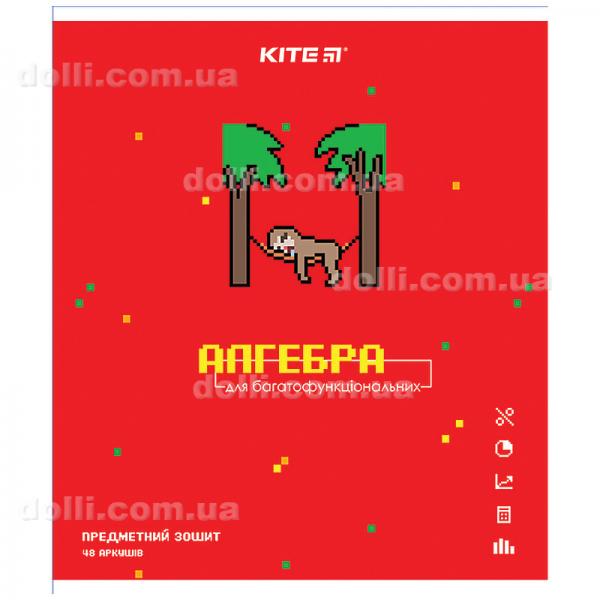 Тетрадь 48 лист., кл., гибр лак з УФ, Pixel, алгебра K21-240-16