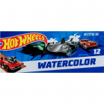 Краски акварельные в картонной упаковке Kite Hot Wheels HW23-041, 12 цветов