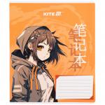 Тетрадь школьная Kite Anime K25-236-1, 18 листов, клетка