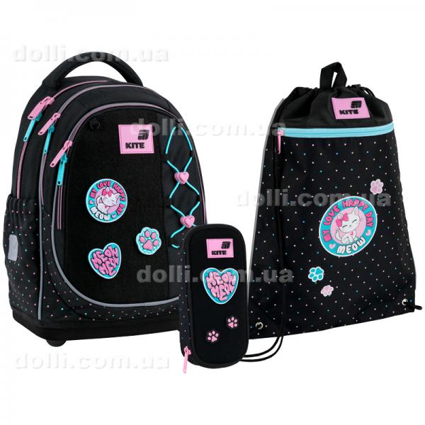 Шкільний набір Kite Education Pretty Kitty SET_K26-724S-1 (рюкзак, пенал, сумка)