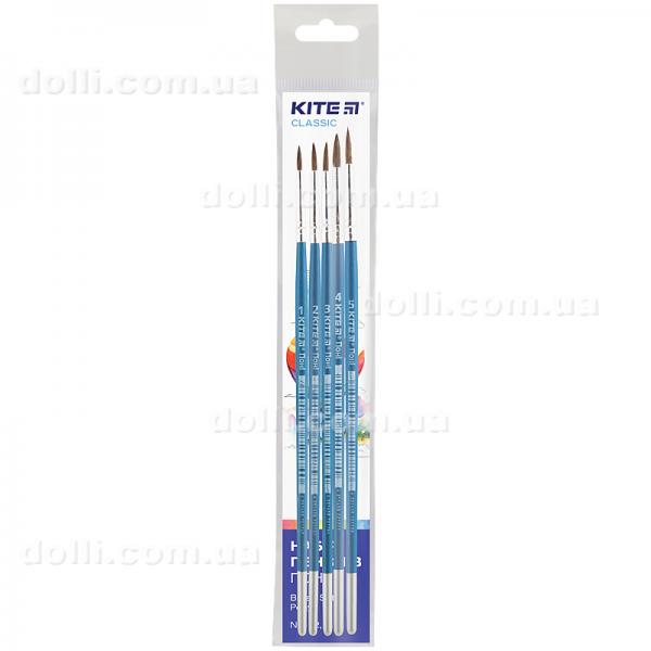 Набор кистей Kite Classic K-345 (пони круглый 1, 2, 3, 4, 5)