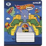 Тетрадь школьная Kite Hot Wheels HW25-232-2, 12 листов, клетка