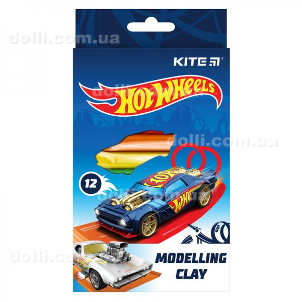 Пластилін восковий Kite Hot Wheels HW23-086, 12 кольорів, 200 г
