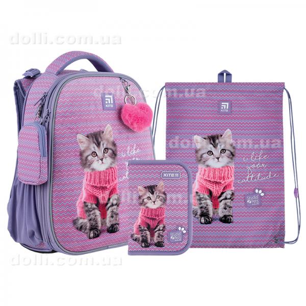 Шкільний набір Kite Studio Pets SET_SP24-531M (рюкзак, пенал, сумка)
