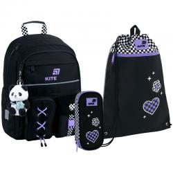 Школьный набор Kite Education Panda Love SET_K26-584M-2 (рюкзак, пенал, сумка)