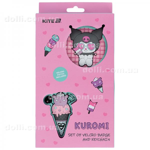 Набор бейдж на липучке и подвеска Kite Kuromi HK25-3010-2, 2 шт.