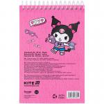 Блокнот на спіралі Kite Kuromi HK25-196-2, А6, 48 аркушів, нелінований