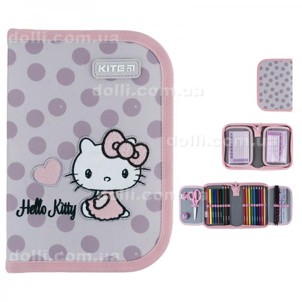 Пенал с наполнением Kite Hello Kitty HK24-622H, 1 отделение, 2 отворота