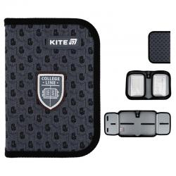 Пенал без наповнення Kite College Line Boy K25-622-2, 1 відділення, 2 відворот