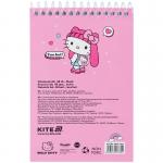 Блокнот на спіралі Kite Hello Kitty HK25-196-1, А6, 48 аркушів, нелінований