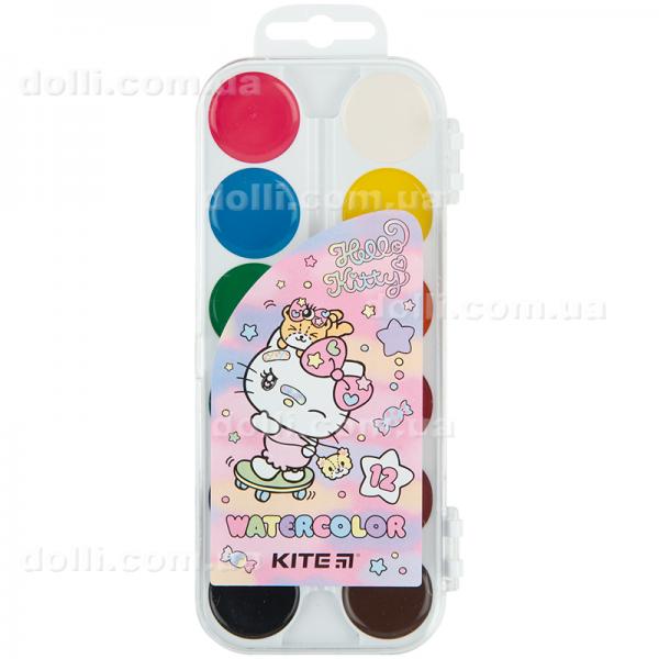 Краски акварельные Kite Hello Kitty HK23-061, 12 цветов