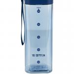 Пляшечка для води квадратна Kite K24-1209-1, 550 мл, блакитна