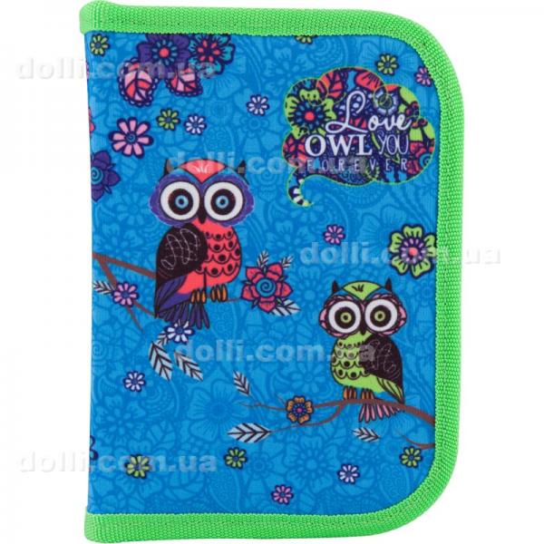 Пенал без наполнения школьный Kite Pretty Owls K18-622-1