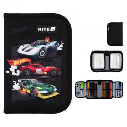 Пенал з наповненням Kite Hot Wheels HW25-622H-1, 1 відділення, 2 відвороти
