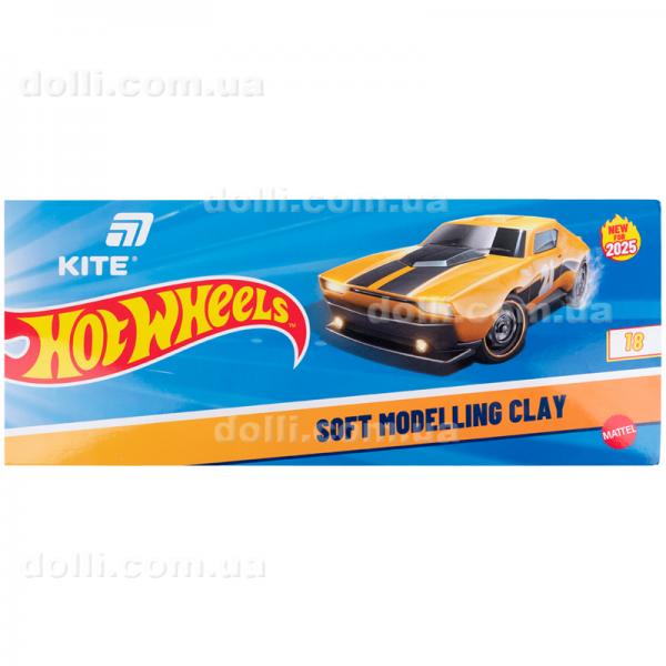 Пластилин восковой Kite Hot Wheels HW25-085, 18 цветов, 360 г