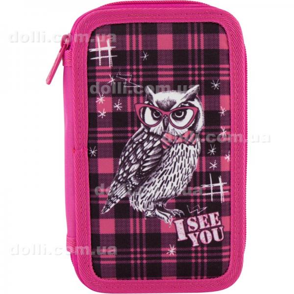Пенал без наполнения школьный Kite Smart Owl K18-623-3