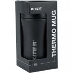 Термокружка с трубочкой Kite K22-457-01, 400 мл, черная