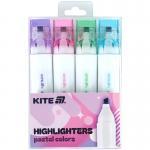 Маркер Highlighter Kite Creative Pastel Colors K24-1145-4, набор из 4-х цветов