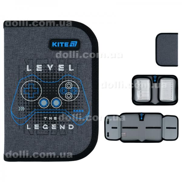 Пенал без наполнения Level UP K26-622-6, 1 отделение, 2 отворот
