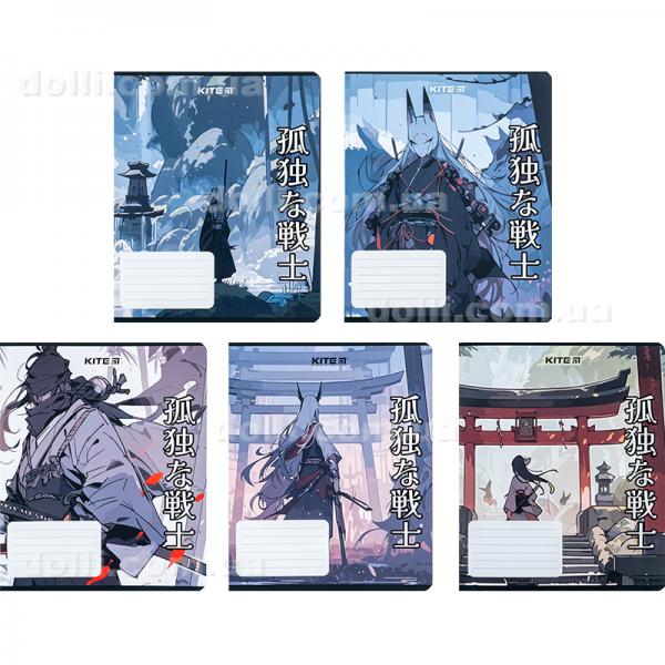 Тетрадь школьная Kite Anime K24-237, 18 листов, в линию