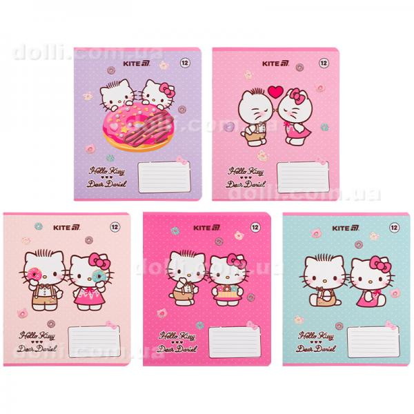 Тетрадь школьная Kite Hello Kitty HK25-232-2, 12 листов, клетка