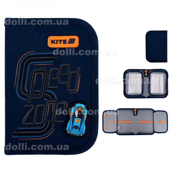 Пенал без наполнения Kite Speed Zone K25-622-4, 1 отделение, 2 отворот