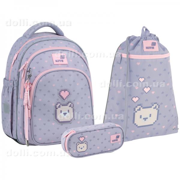 Школьный набор Kite Education Pixel Love SET_K26-763S-1 (рюкзак, пенал, сумка)