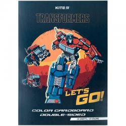 Картон кольоровий двосторонній Kite Transformers TF24-255, А4