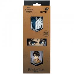 Набор бейджев на липучке Kite Attack on Titan AT26-3012, 3 шт.