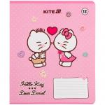Тетрадь школьная Kite Hello Kitty HK25-232-2, 12 листов, клетка