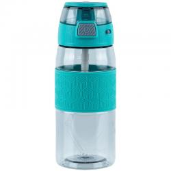Пляшечка з трубочкою для води Kite K24-1201-1, 600 мл, сіро-зелена