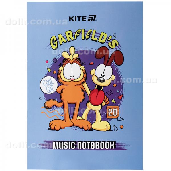 Зошит для нот Kite Garfield GF25-404, A4, 20 аркушів