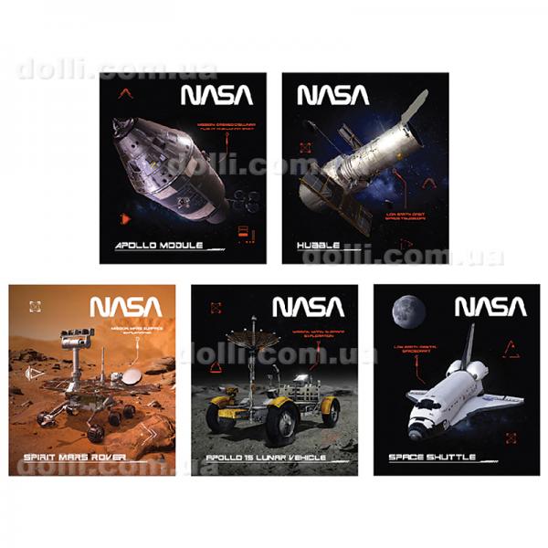 Зошит шкільний Kite NASA NS24-259, 48 аркушів, клітинка