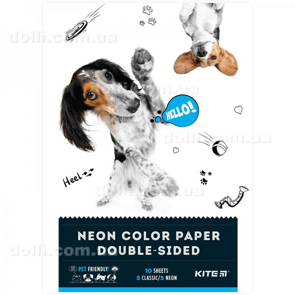 Папір кольоровий двосторонній Kite Dogs K22-288, А4