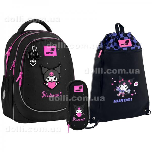 Школьный набор Kite Education Kuromi SET_HK26-700M (рюкзак, пенал, сумка)