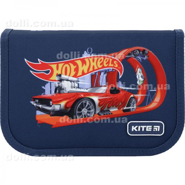 Пенал без наполнения Kite Hot Wheels HW22-622, 1 отделение, 2 отворота