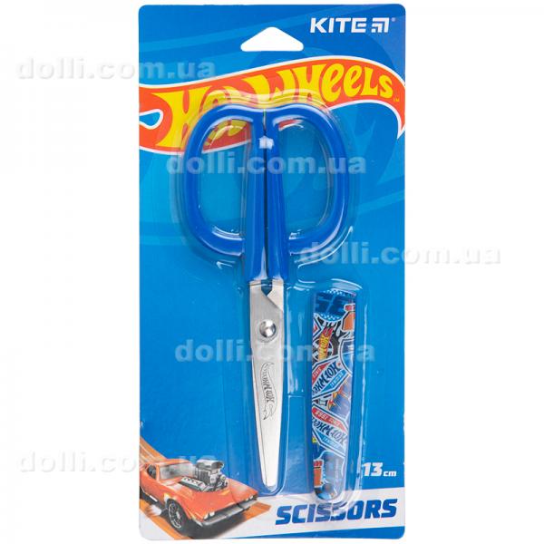 Ножницы в футляре Kite Hot Wheels HW23-124, 13 см