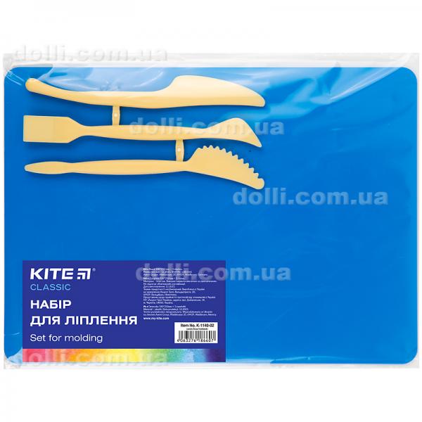 Набор для лепки Kite Classic K-1140-02 (доска + 3 стеки), синий
