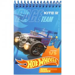 Блокнот пластиковый Kite Hot Wheels HW21-196, А6, 48 листов, нелинованный