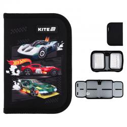 Пенал без наполнения Kite Hot Wheels HW25-622-1, 1 отделение, 2 отворот