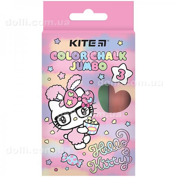 Крейда кольорова Kite Jumbo Hello Kitty HK24-077, 3 кольори