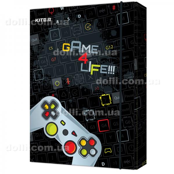 Папка для зошитів на гумці Kite Game 4 Life K22-210-02, картон