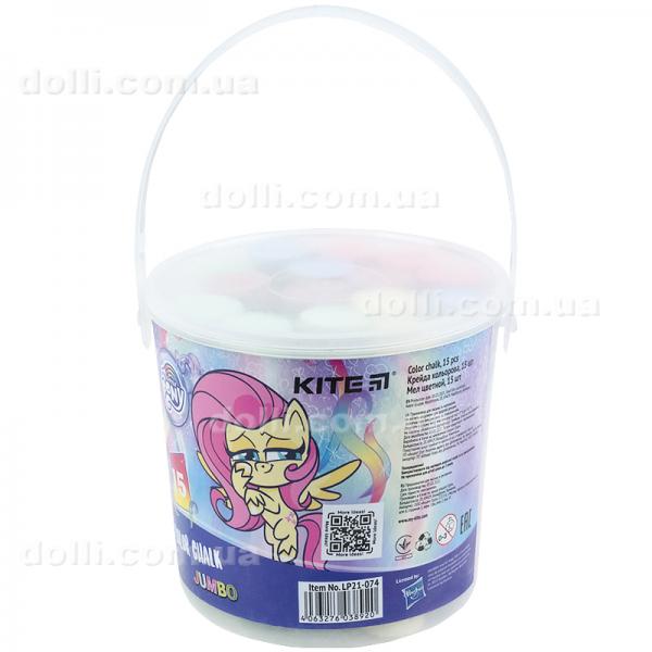 Крейда кольорова Kite Jumbo My Little Pony LP21-074, 15 шт. у відерці